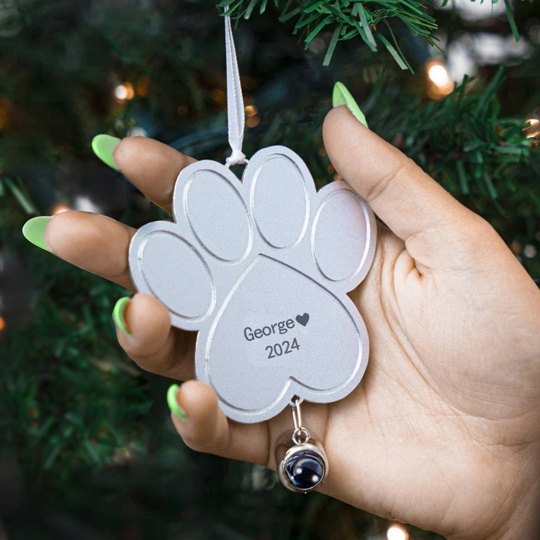 Infinite Paw Photo Tree Ornament
