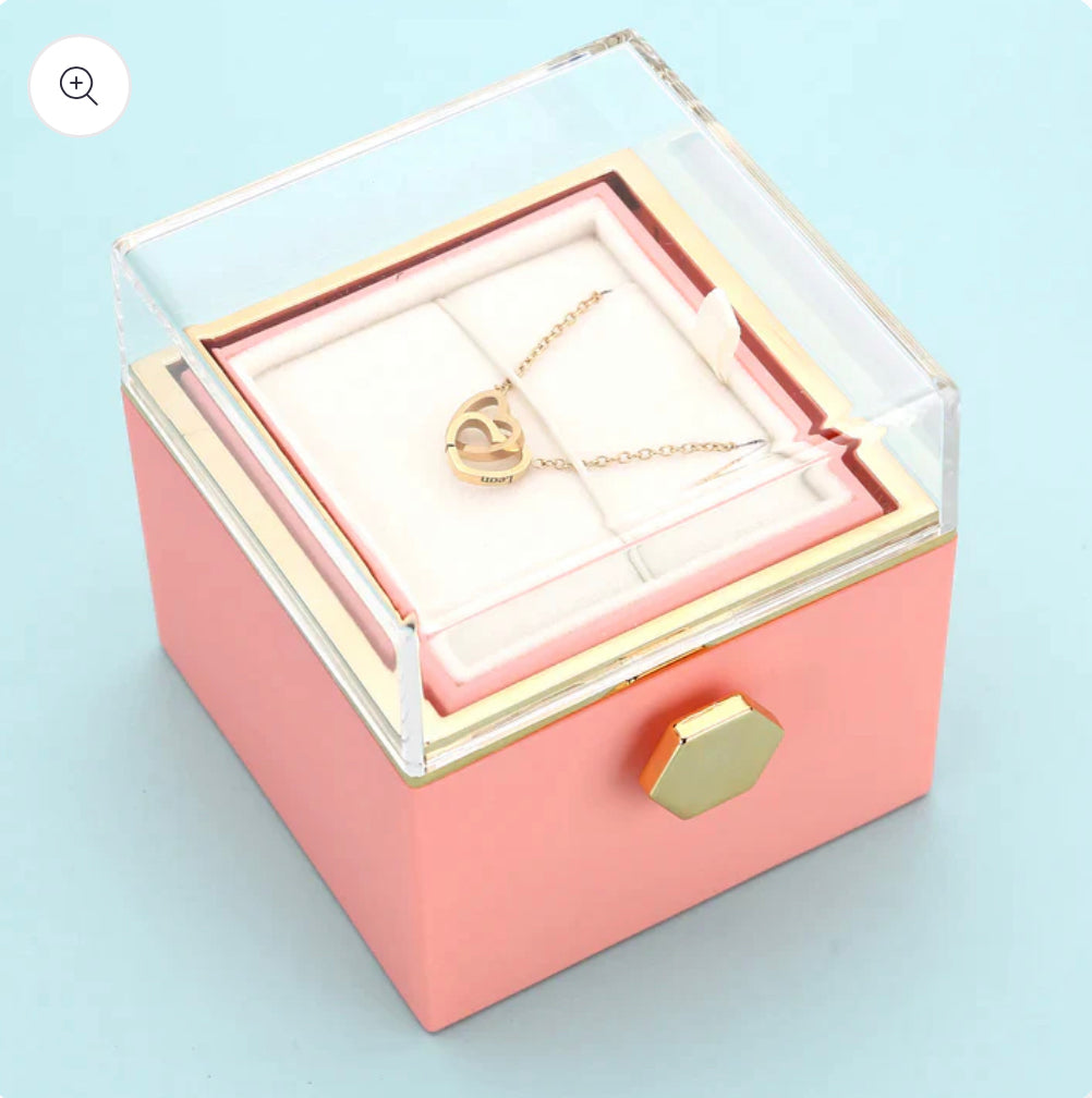 Rose deals necklace box