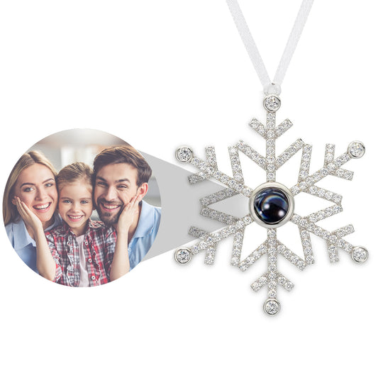 Infinite Snowflake Photo Tree Ornament