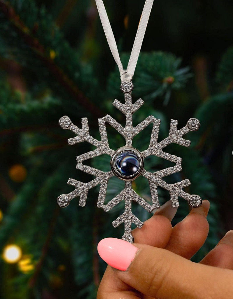 Infinite Snowflake Photo Tree Ornament