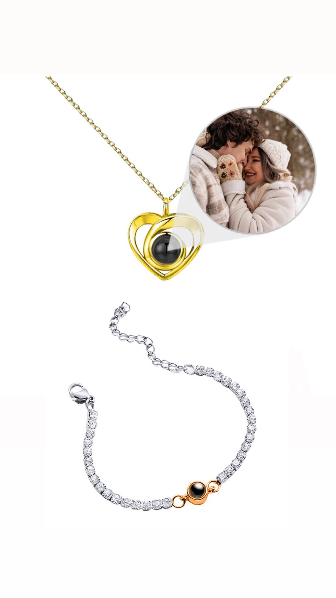 The Infinite Bundle (Swirl Necklace & Diamond Bracelet)