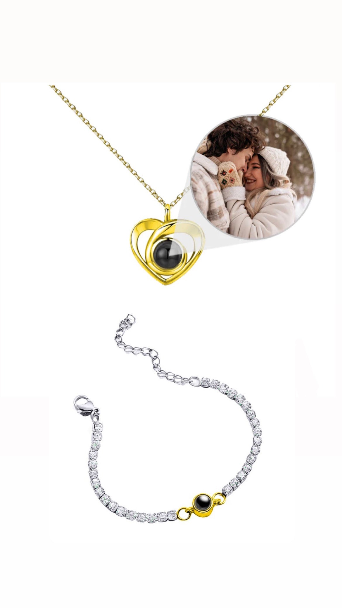 The Infinite Bundle (Swirl Necklace & Diamond Bracelet)