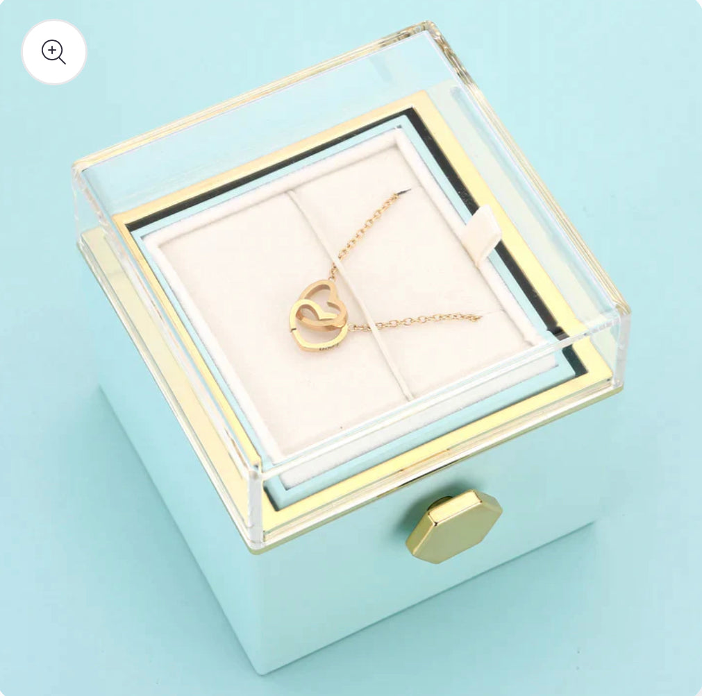 Infinite Rose Box & Engraved Necklace