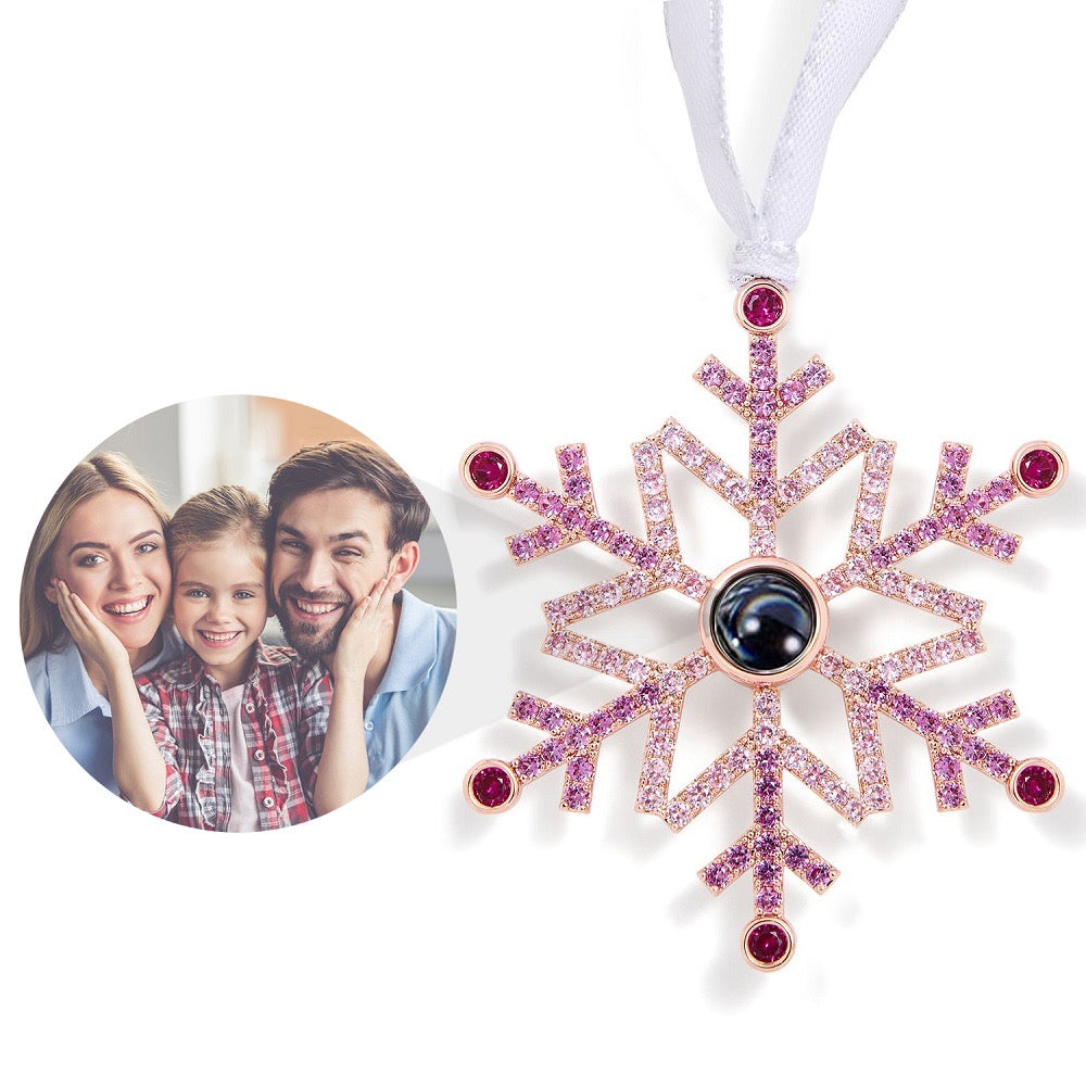 Infinite Snowflake Photo Tree Ornament