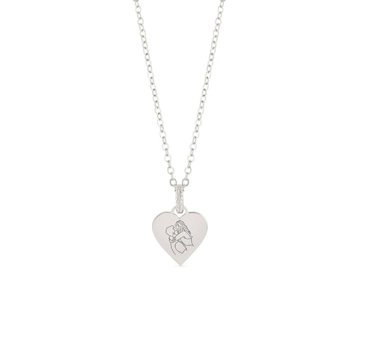 Infinite Engraved Heart Necklace