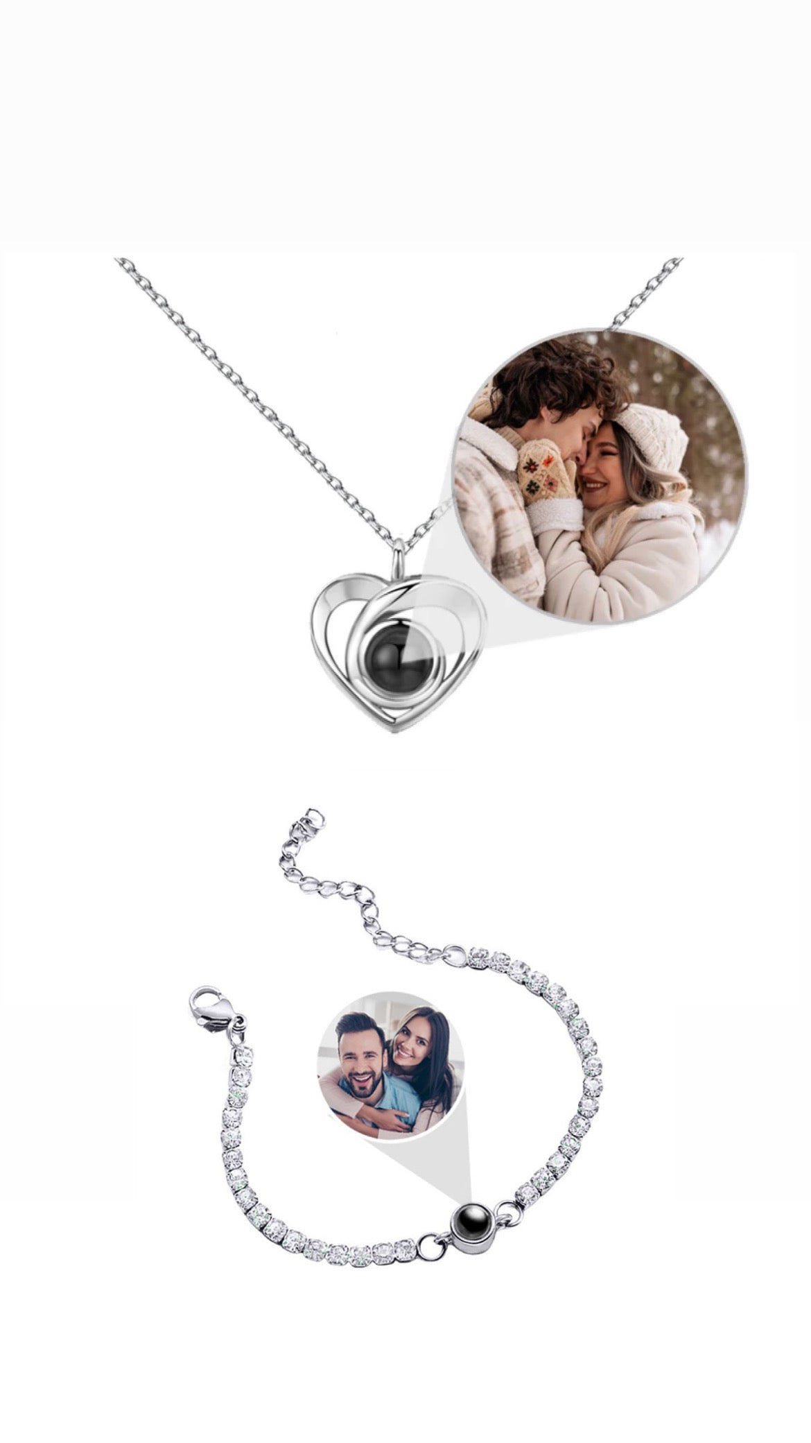 The Infinite Bundle (Swirl Necklace & Diamond Bracelet)