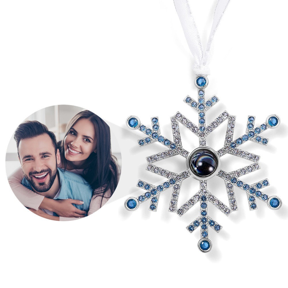 Infinite Snowflake Photo Tree Ornament