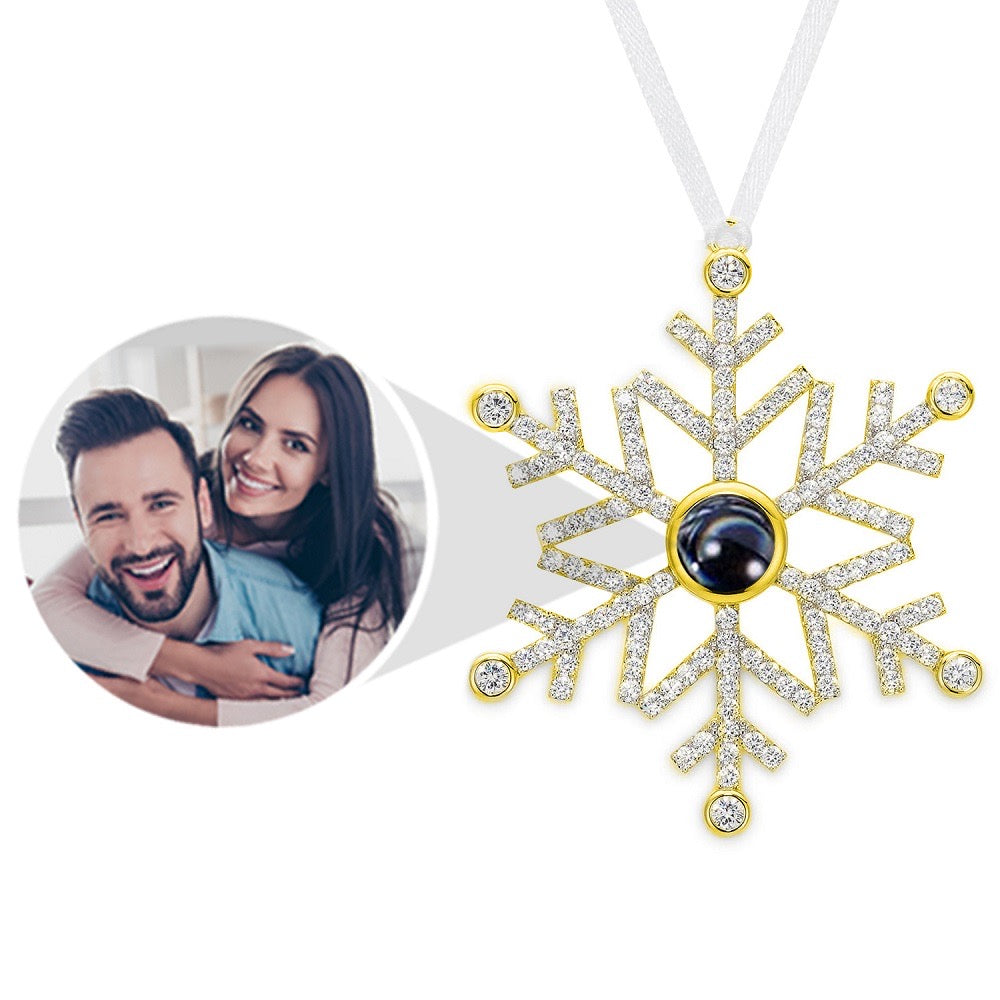 Infinite Snowflake Photo Tree Ornament