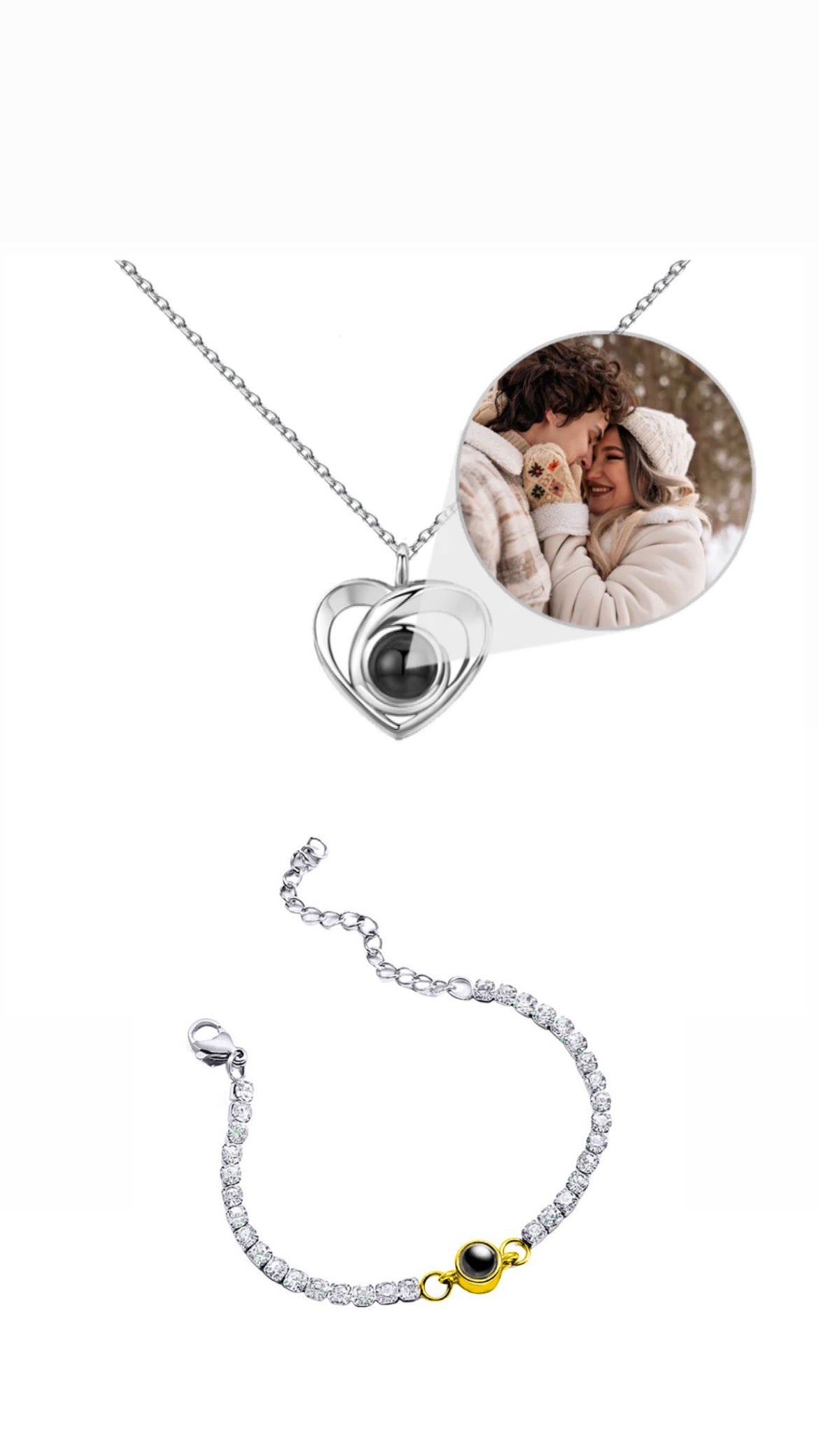 The Infinite Bundle (Swirl Necklace & Diamond Bracelet)